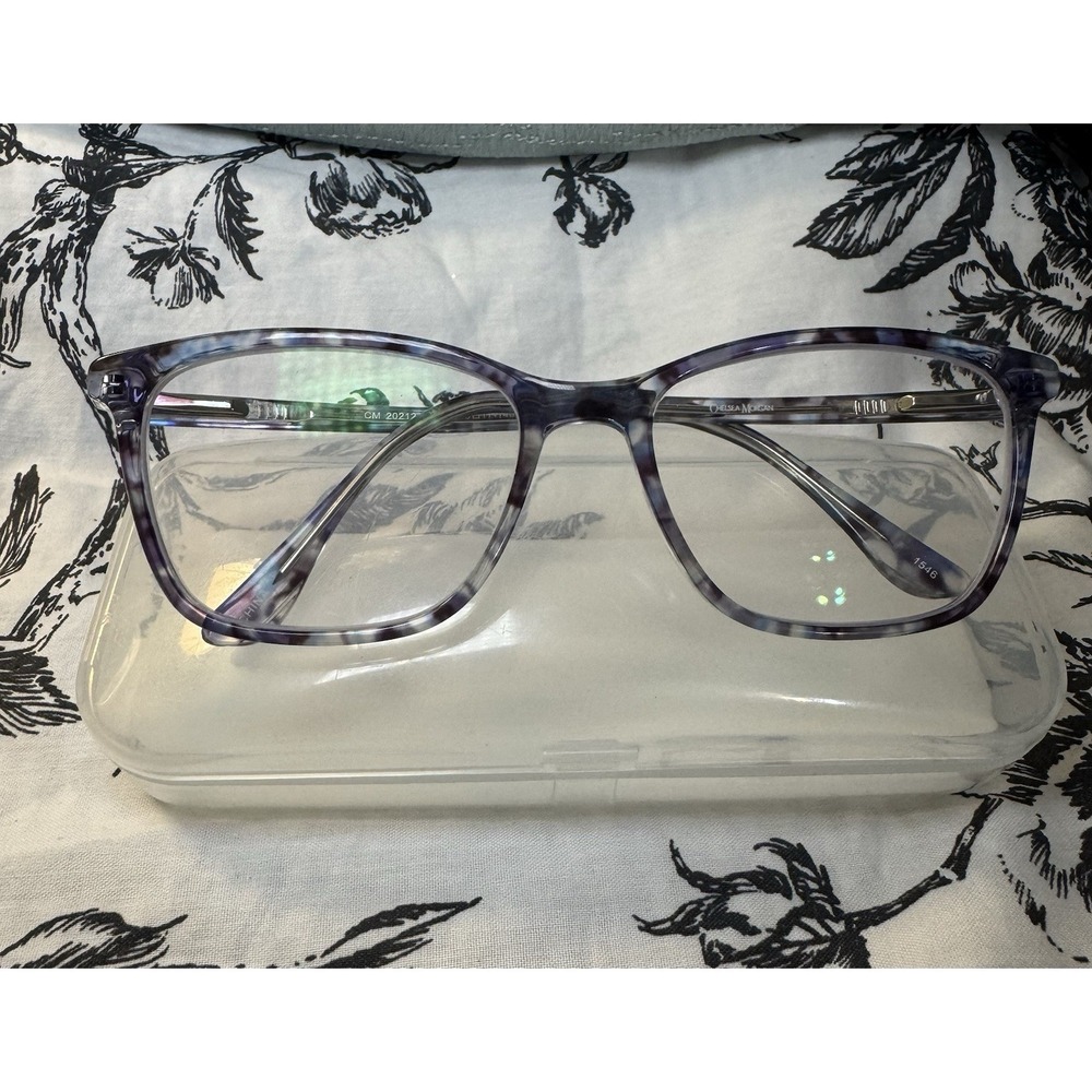 Chelsea Morgan CM2012 Clear Gray Blue Purple Glasses Clear Case Included